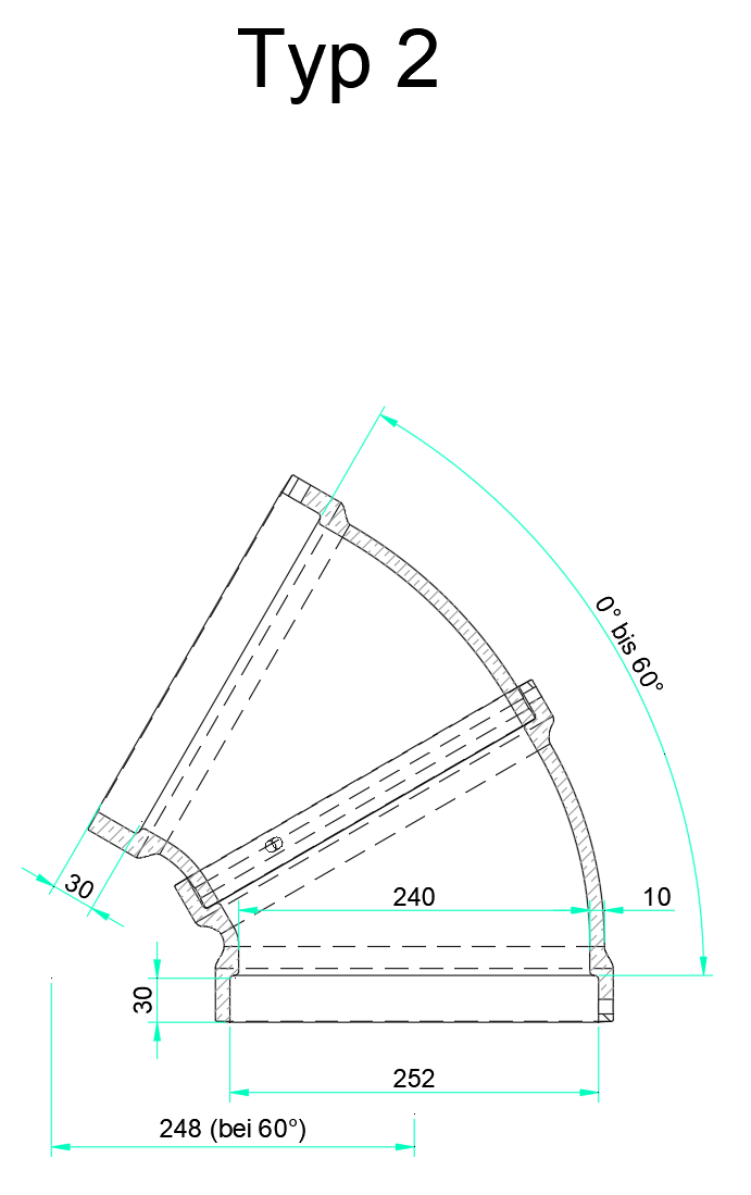Gussbogen DN250 Typ 2 – Bild 2