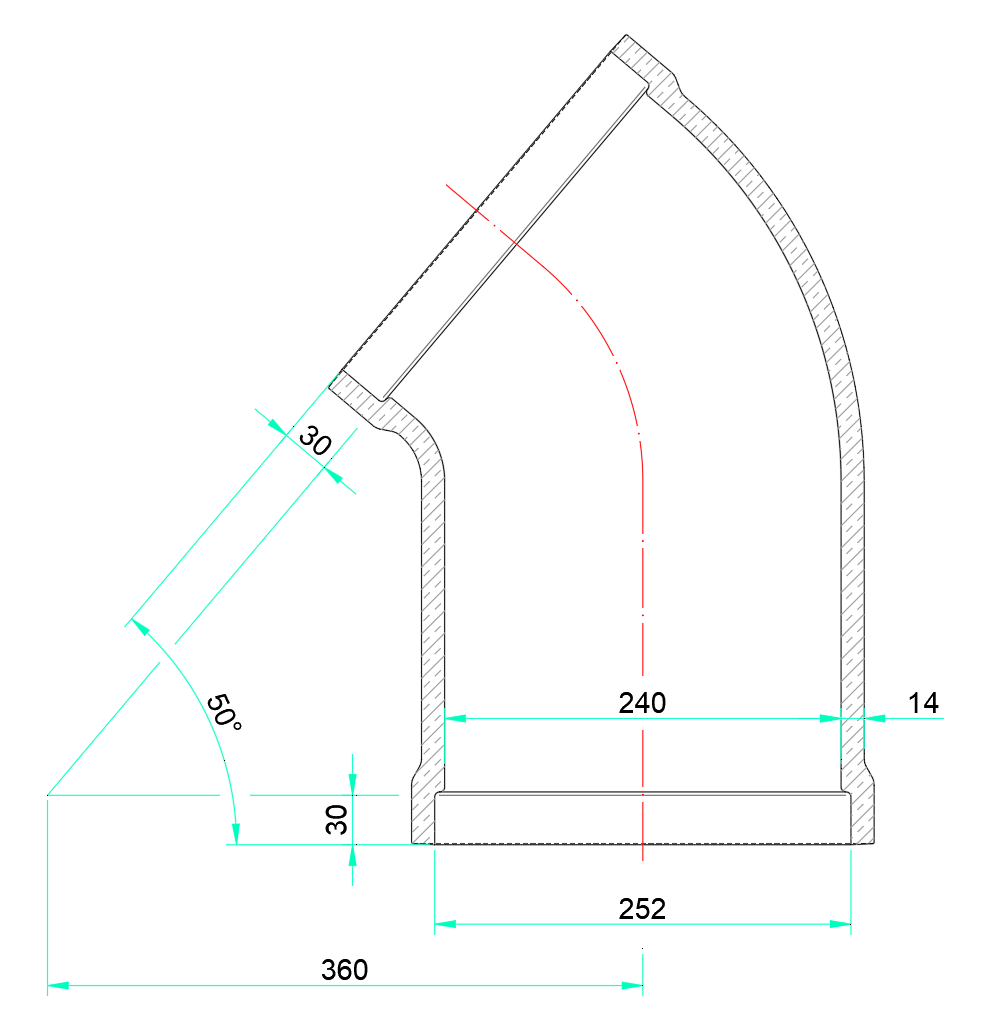 Gussbogen DN250 Typ 1 – Bild 2